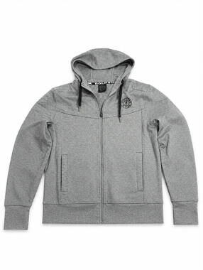 Gold's Gym Gray Hoodie w/ Chest Emroidery Full Zip Men's Size M